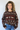 Mock Neck Tini Dog Pattern Sweater in Brown