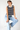 Side Tie Knit Top in Navy