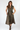 Smocked Waist Zip Midi Dress in Olive