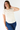 Cuff Sleeve Striped Knit Top in Cream