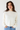Crew Neck Checker Textured Sweater in Cream
