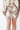 Tie Waist Floral Appliqué Skirt in Oat