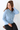 Waffle Knit Hoodie Sweater in Blue