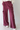 Wide Leg Cargo Sweatpants in Burgundy
