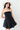 Pleated Mini Tube Dress in Black