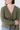 Tie Front Frayed Edge Cardi in Olive