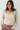 Open Knit Flower Cardi in Beige