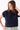 Mock Neck Pocket Sweater in Navy