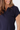 Split Neck Back Button Top in Navy