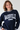 Varsity Ribbed Crew Sweatshirt in Navy