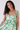Square Neck Printed Midi Dress in Green