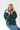 Embroidered Hoodie in Hunter Green