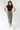 Ditsy Satin Midi Skirt in Dark Green
