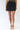 Faux Suede Yoke Mini Skirt in Black