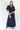 Lace Blouse Top Maxi Dress in Navy