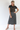 Ditsy Satin Midi Skirt Black