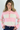 Collared Pink Striped Sweater in Pink
