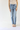 High Rise Rhinestone Straight Leg Light Wash Denim