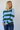 Striped Rugby Collared Top in Blue & Green