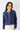 Contrast Blanket Stitch Cardigan in Navy