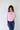 Ruched Side Pink Long Sleeve Top
