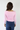 Ruched Side Pink Long Sleeve Top