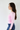 Ruched Side Pink Long Sleeve Top
