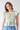 Sage Smocked Tie Front Floral Top