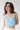 Blue Lace V-Neck Crop Tank