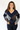 V-Neck Argyle Sweater in Navy