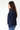 Split Hem Mock Neck Sweater in Navy
