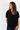 Short Sleeve V-Neck Dolman Top in Black
