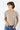 Short Sleeve Mock Neck Pocket Sweater in Taupe