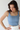 Light Blue Square Neck Crop Top