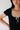 Front Tie Ribbed Top in Black