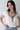 Front Tie Ribbed Top in Ivory