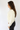 Contrast Knit Scalloped Edge Sweater in Ivory