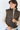 Brown Faux Leather Puffer Vest