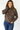 Mock Neck Flower Detail Sweater in Brown