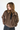 Brown Collared Fuzzy Zip Up Jacket