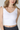 ribbed v neck crop tank white